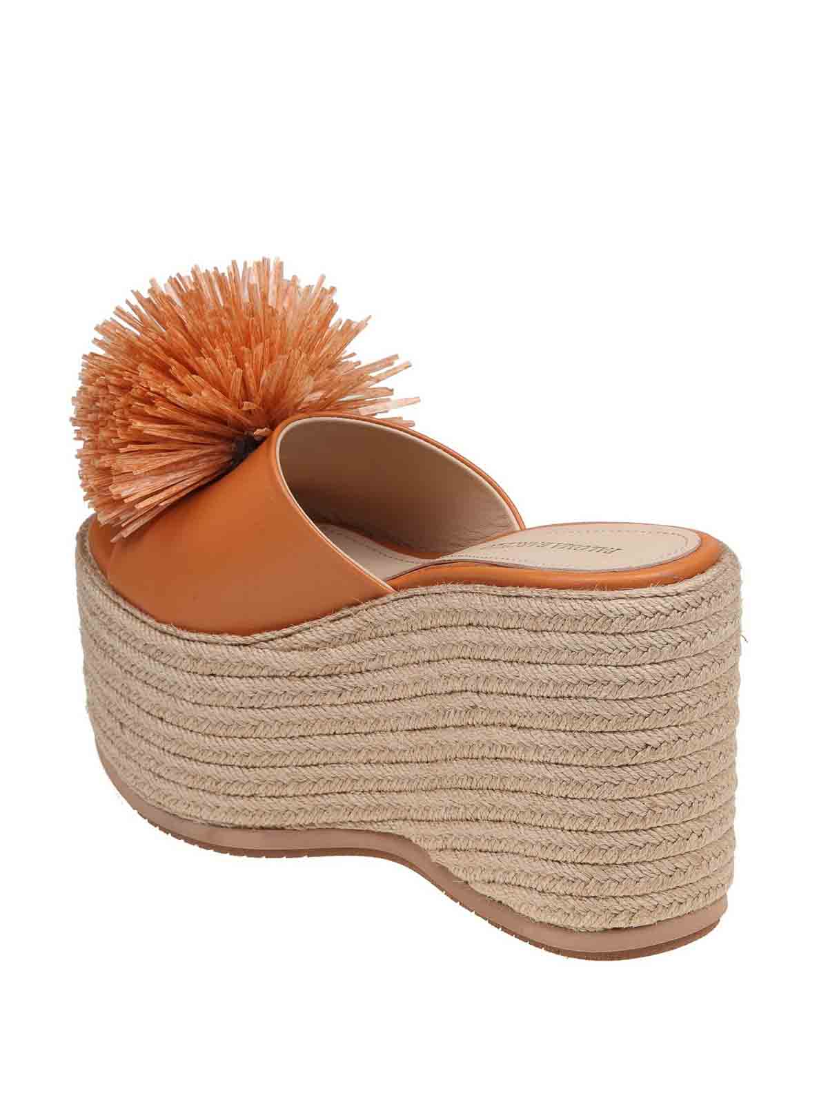 Shop Paloma Barceló Lala Ocher Leather Mules In Amarillo Oscuro