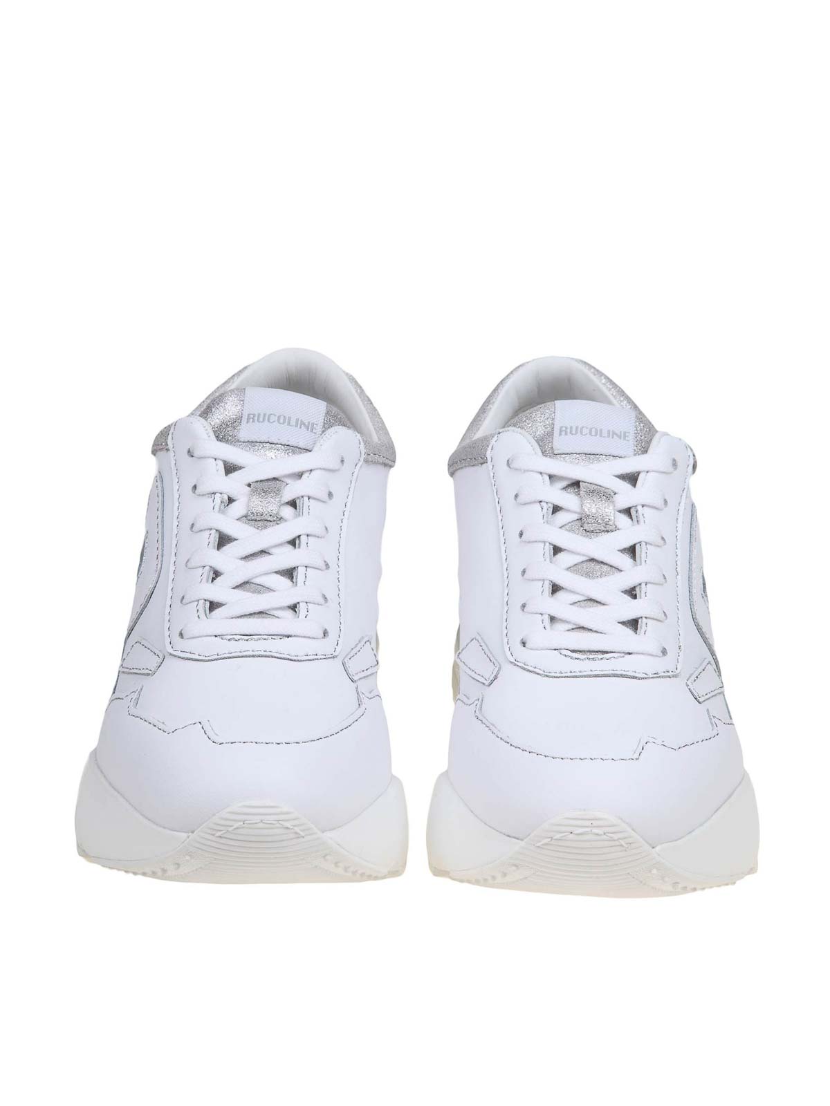 Shop Ruco Line Rucoline White Leather Sneakers In Blanco