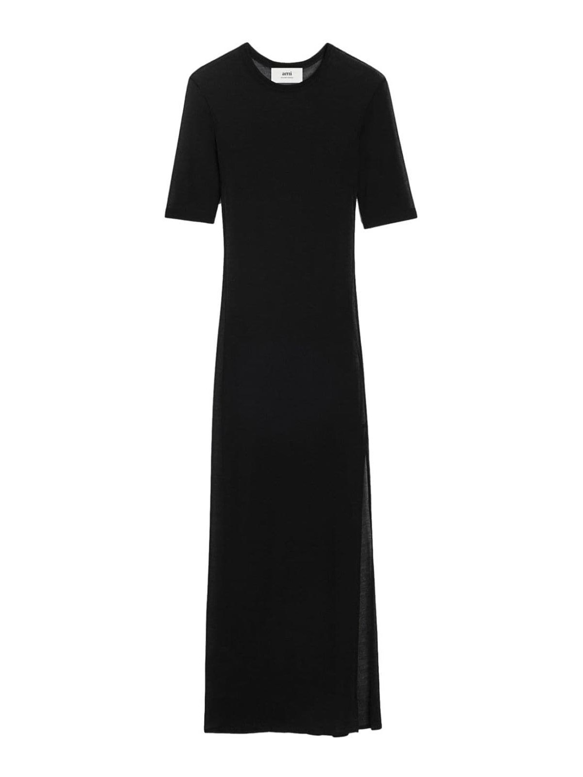 Shop Ami Alexandre Mattiussi Lyocell Maxi Dress In Black