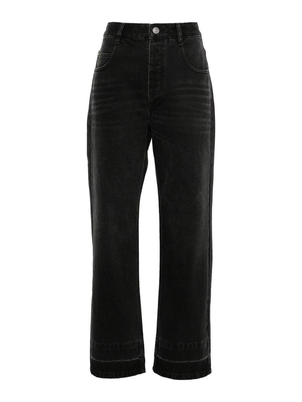 Shop Isabel Marant Irina Straight-leg Jeans In Black