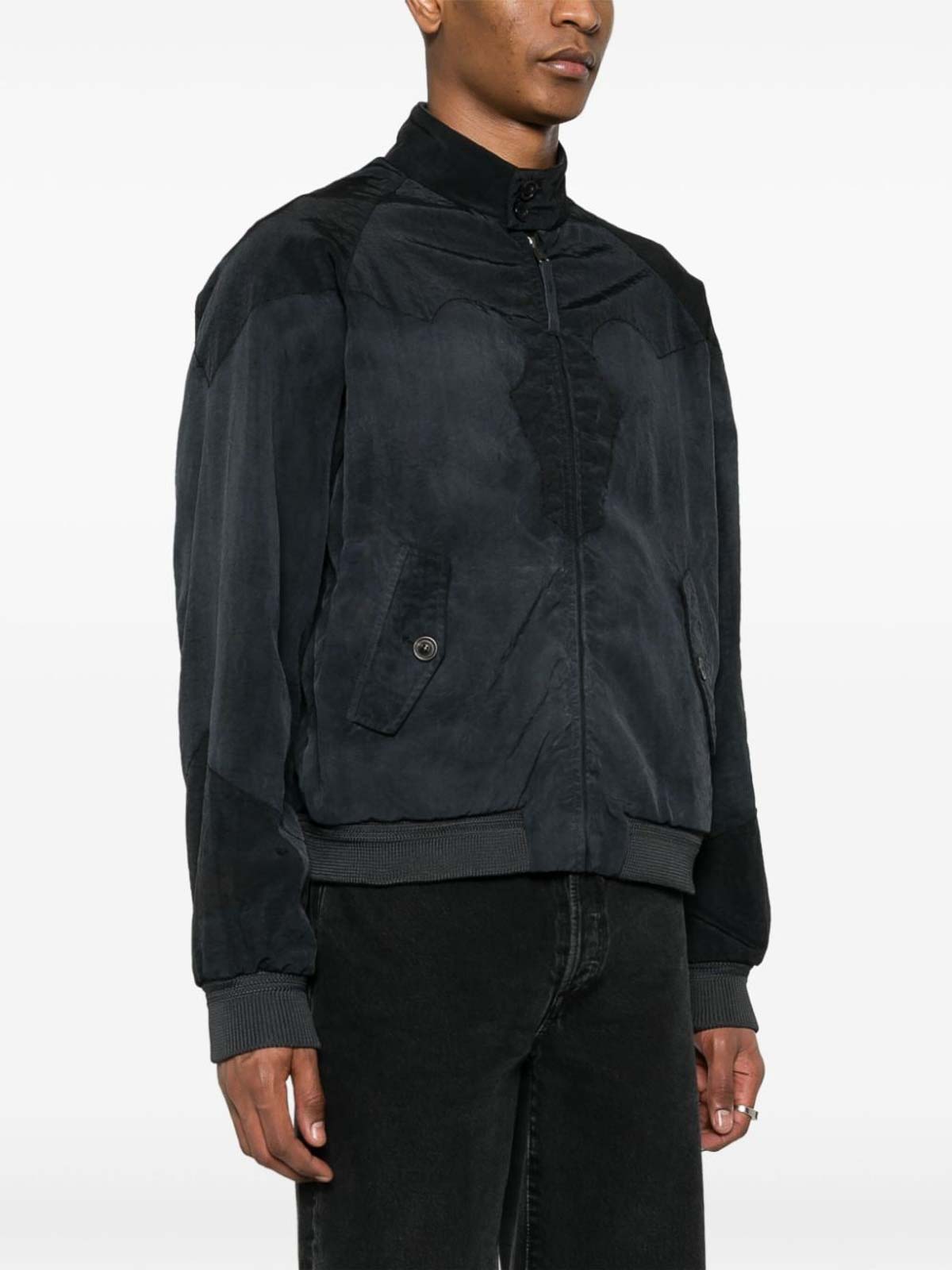 【MAISON MARGIELA】ブルゾン Maison Margiela Crinkled Zip-Up Jacket - Black