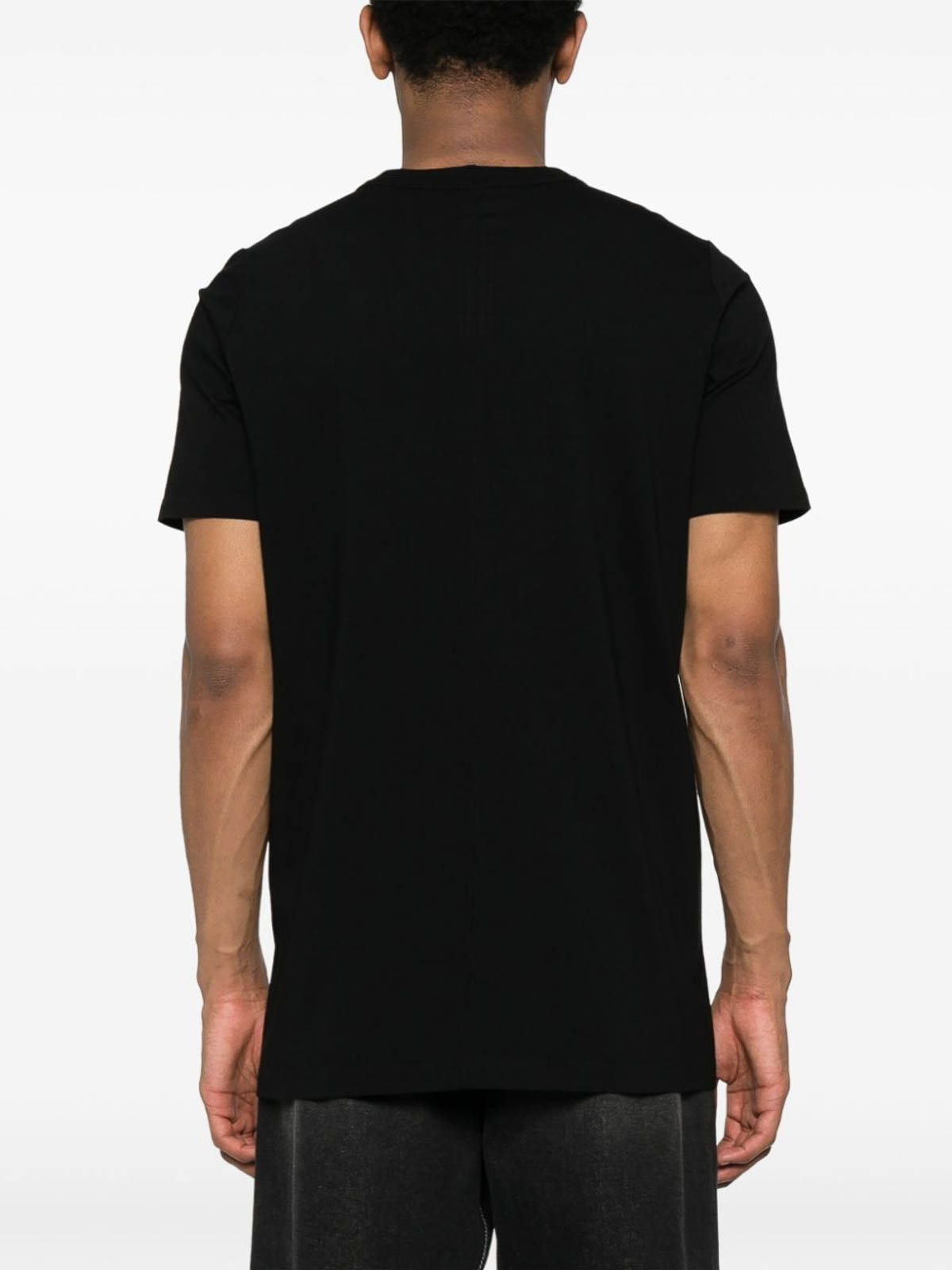 Shop Rick Owens Panelled Cotton T-shirt In Black