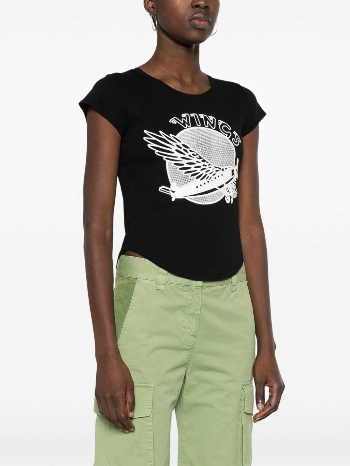 Shop Stella Mccartney Graphic-print Cotton T-shirt In Black