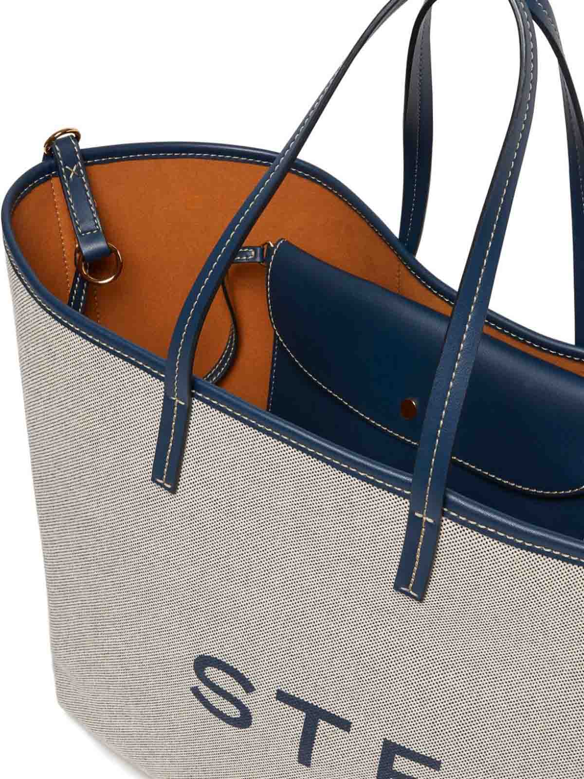 Stella Mccartney Logo-Print Canvas Tote Bag | 7B0048WP02214101