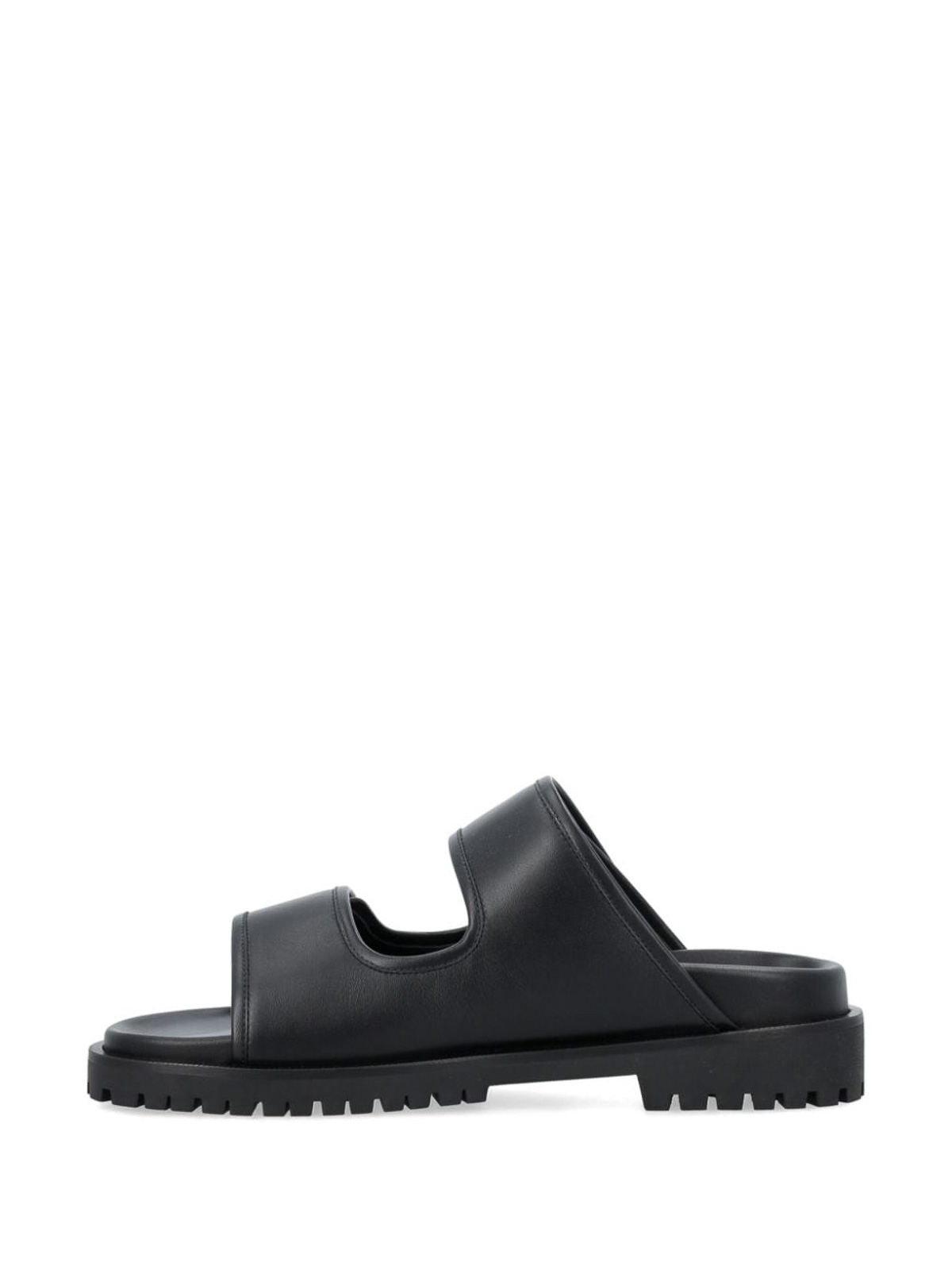Shop Off-white Arrows-motif Leather Sandals In Black