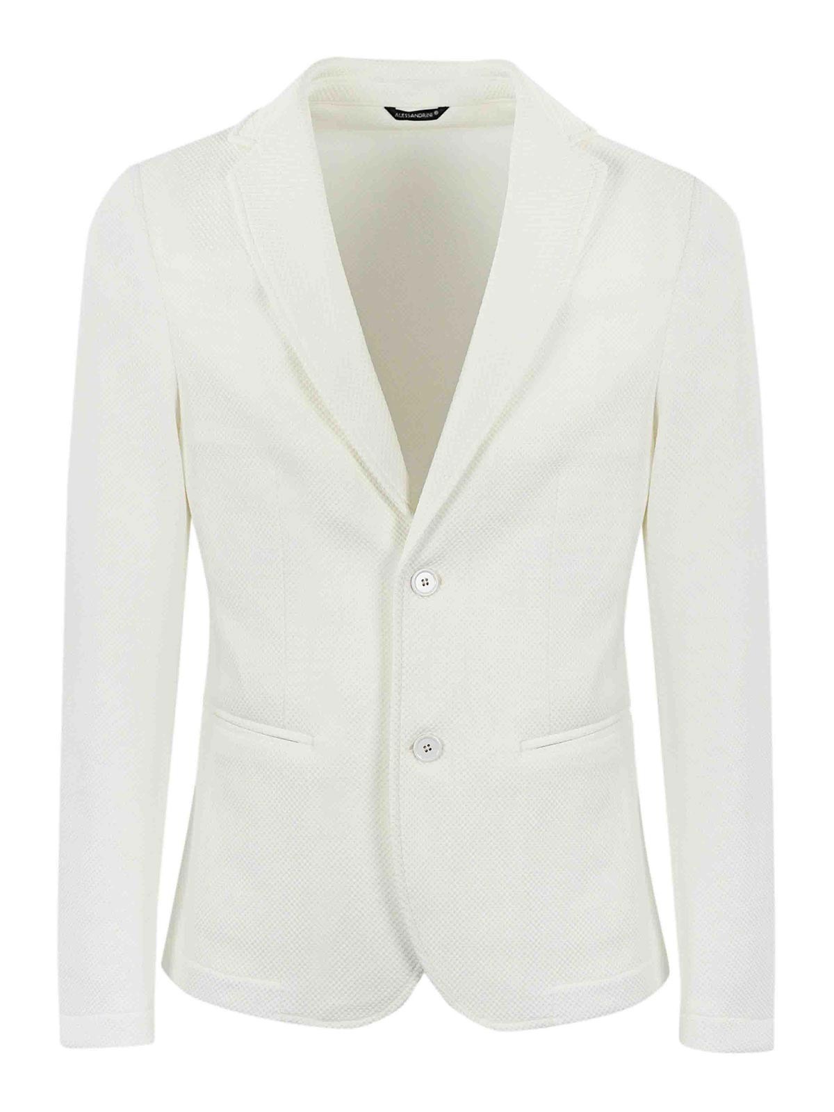 Shop Daniele Alessandrini Honeycomb Jacket In White