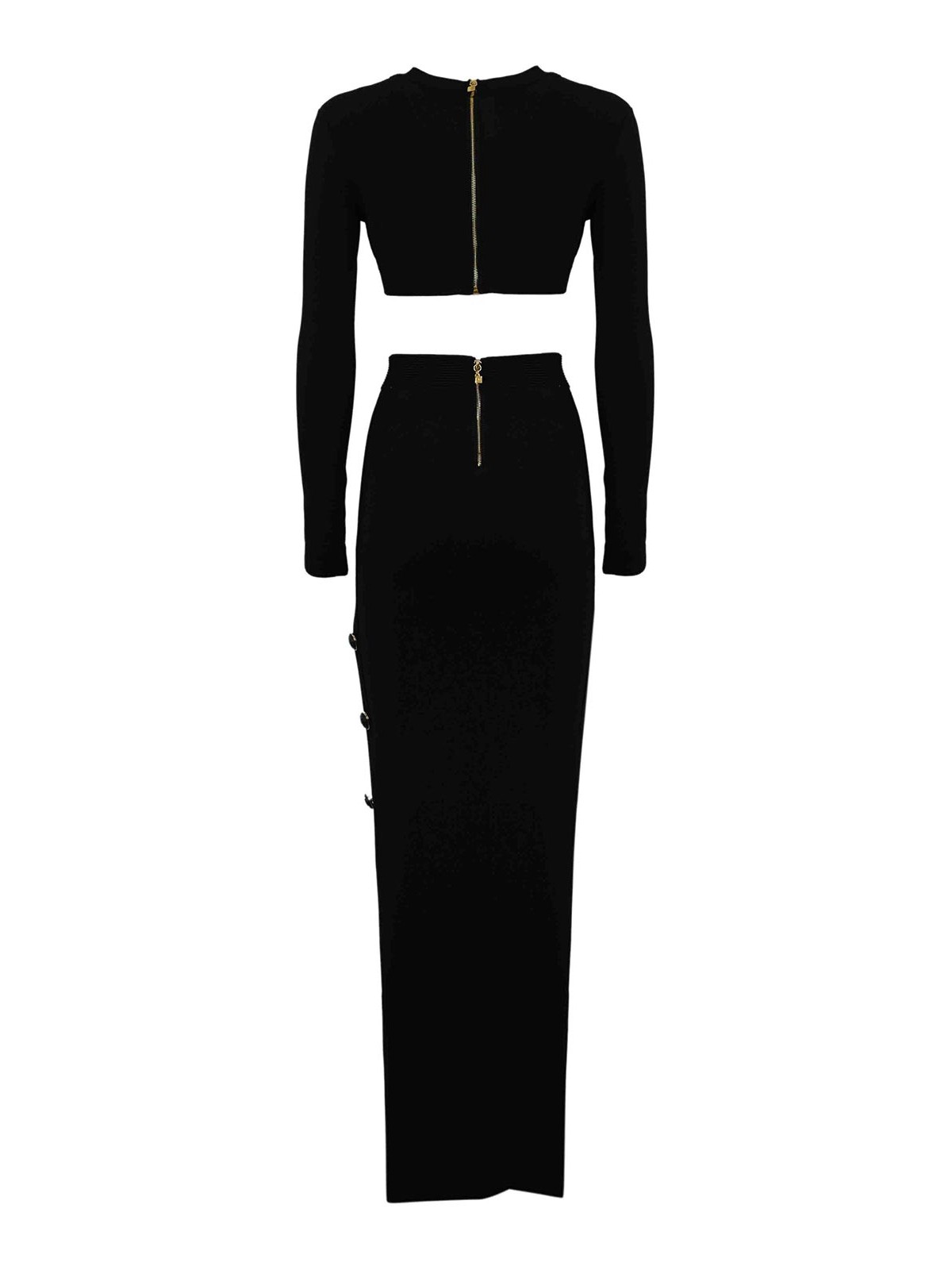 Shop Elisabetta Franchi Knitted Suit In Black