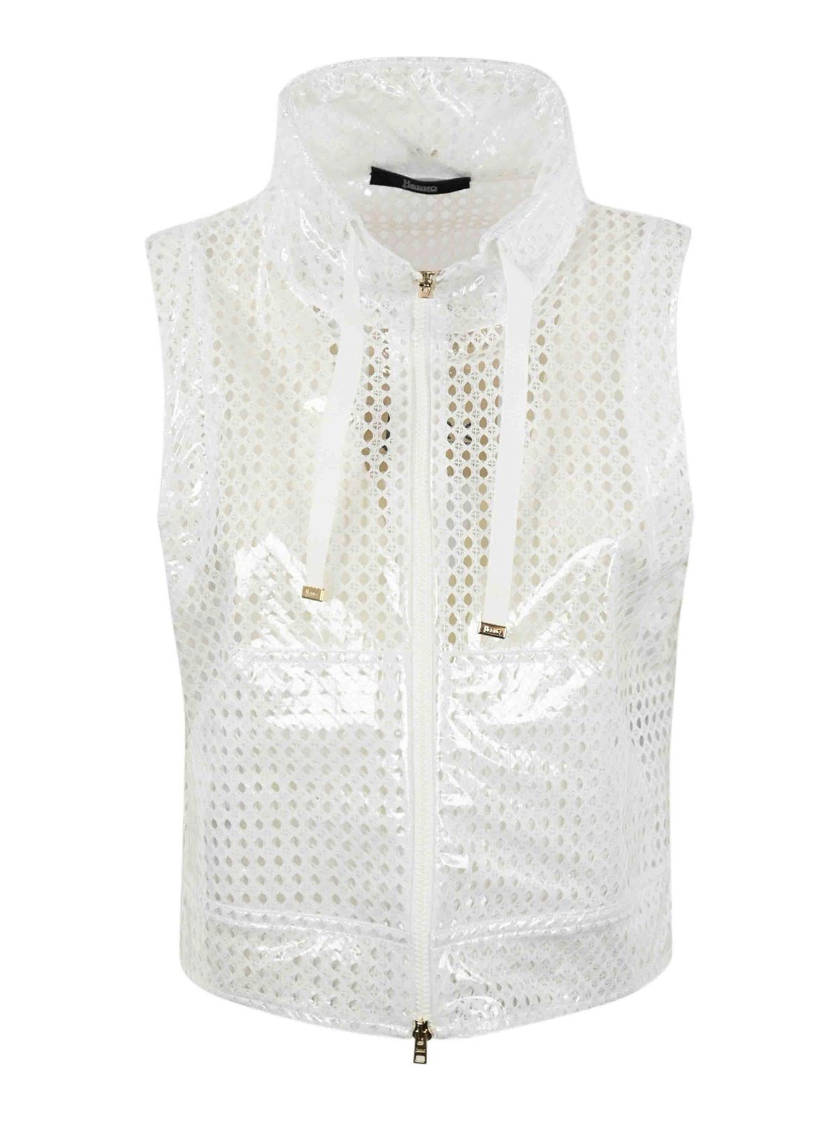 Shop Herno Cotton And Pvc Vest In White