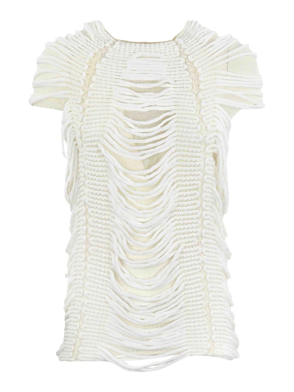 Shop Liviana Conti Shirt With Ribbons In White