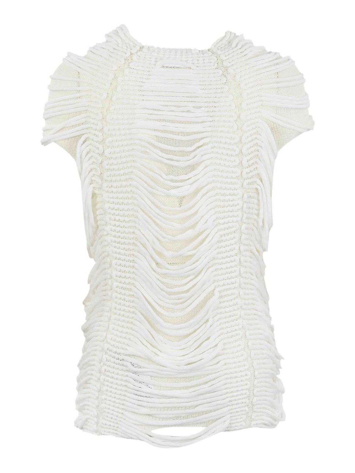 Shop Liviana Conti Shirt With Ribbons In White