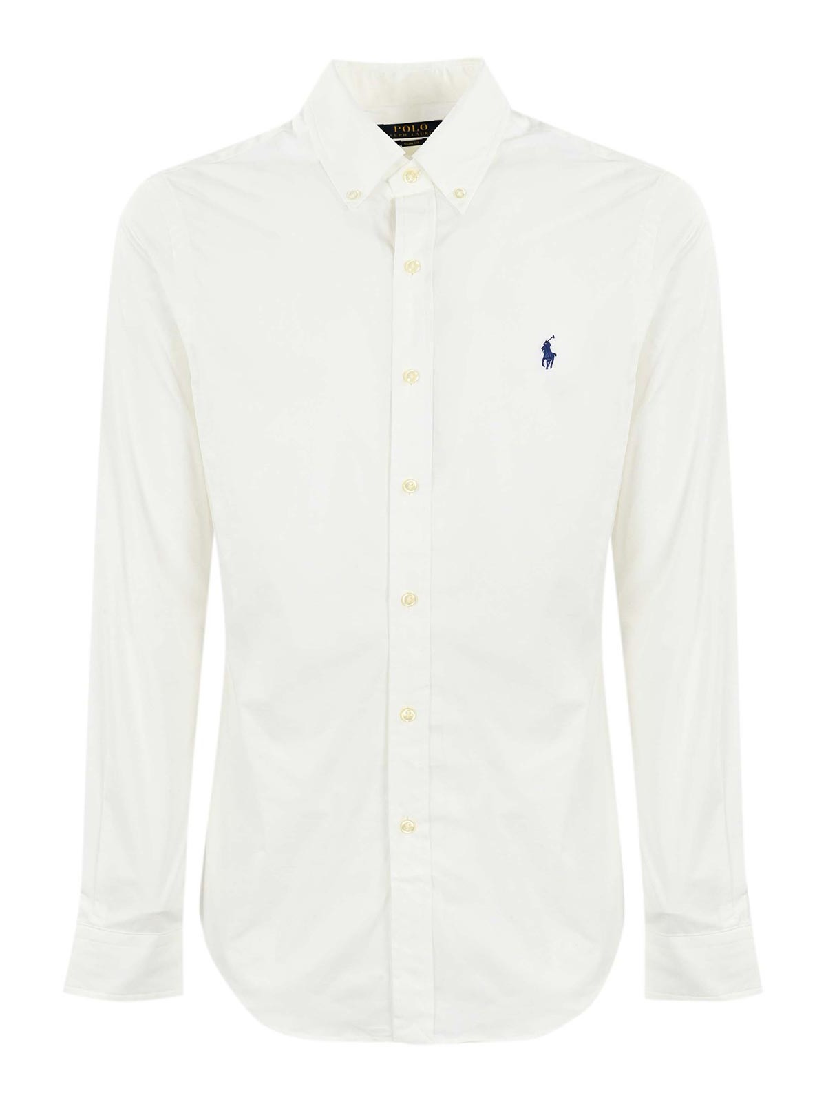 Shop Polo Ralph Lauren Stretch Cotton Shirt In White
