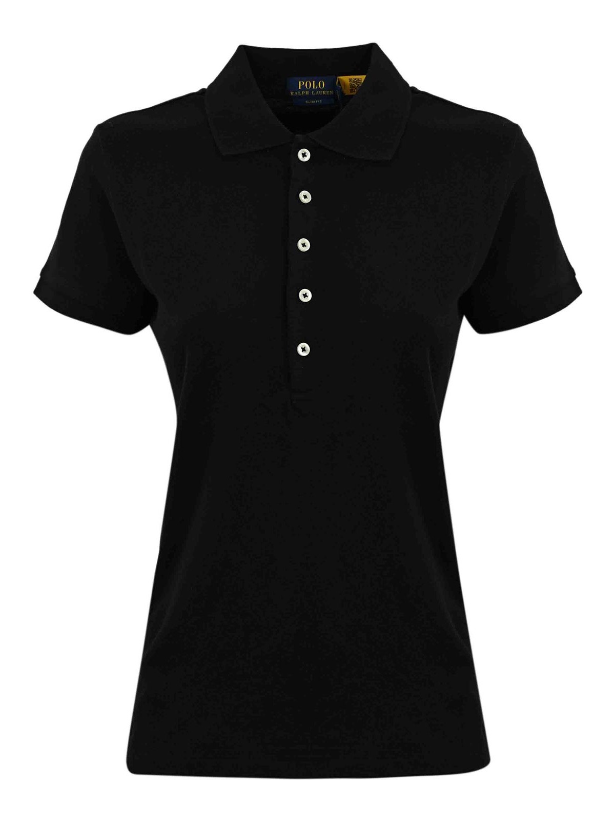 Shop Polo Ralph Lauren Cotton Polo Shirt With Logo In Black