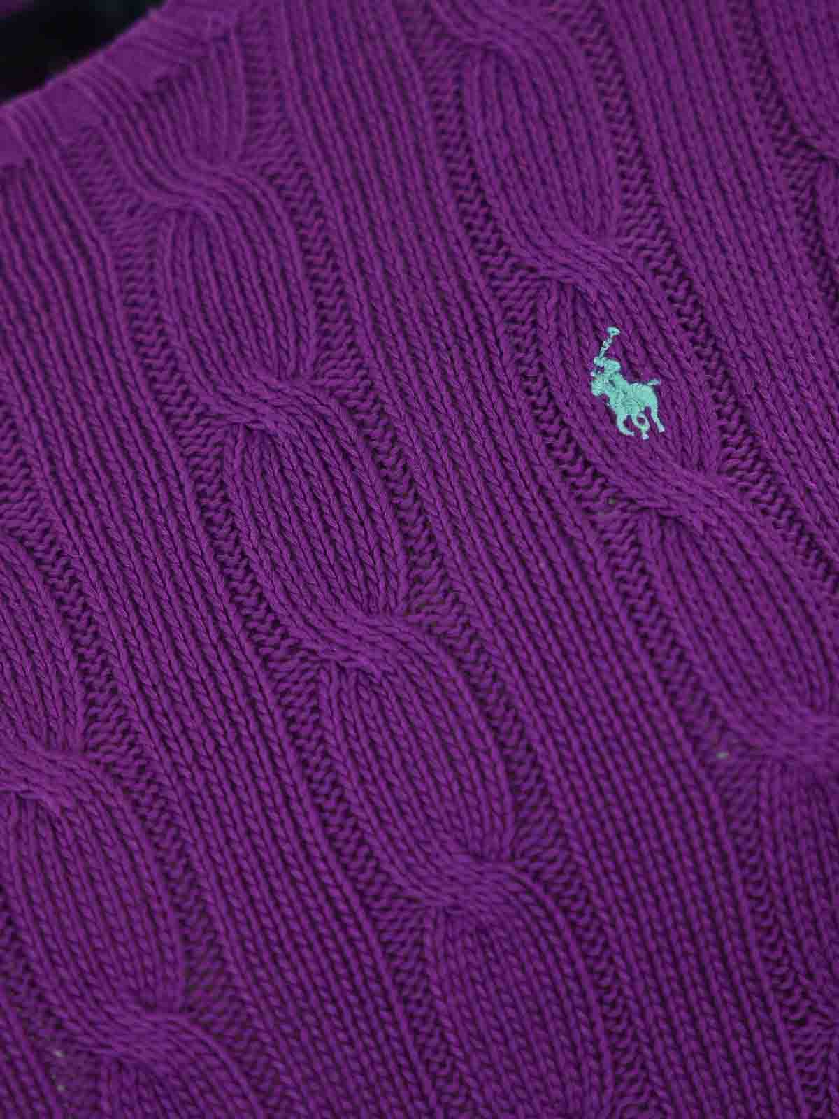 Shop Polo Ralph Lauren Suéter Cuello Redondo - Púrpura In Purple