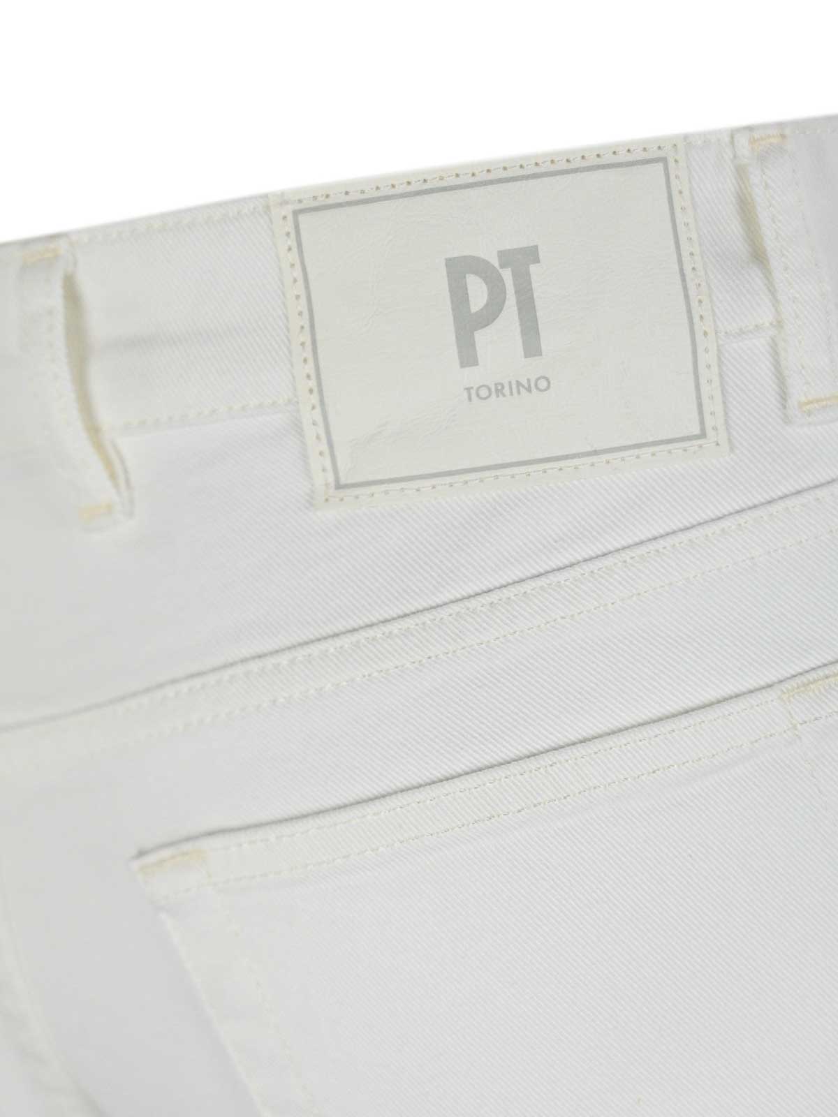 Shop Pt Torino Reggae 5 Pocket Jeans In White Denim
