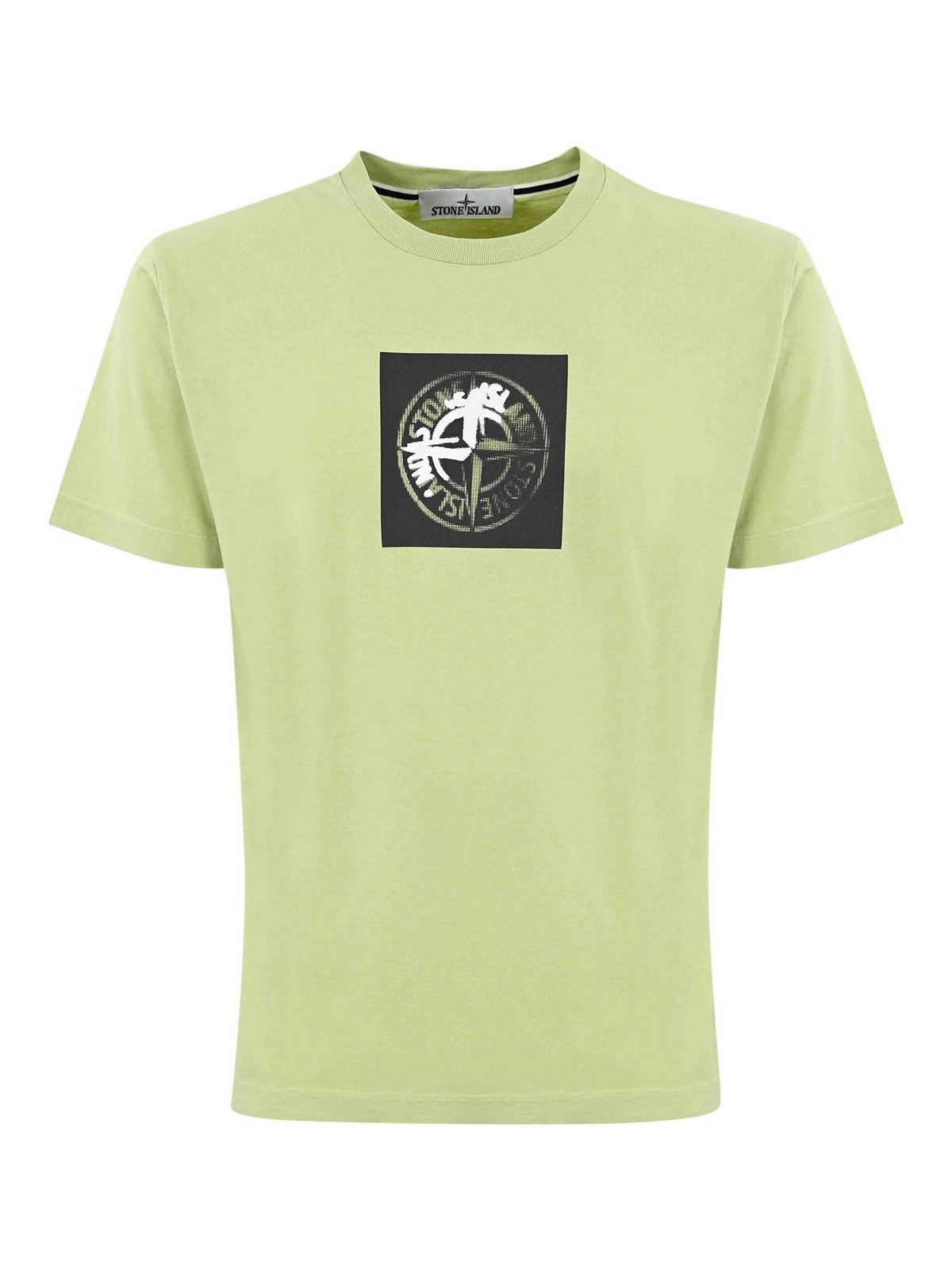 Shop Stone Island T-shirt With 2ns83 Logo Print In Green