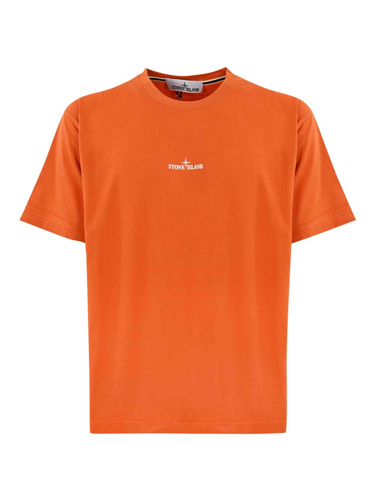 Shop Stone Island Camiseta - Naranja In Orange