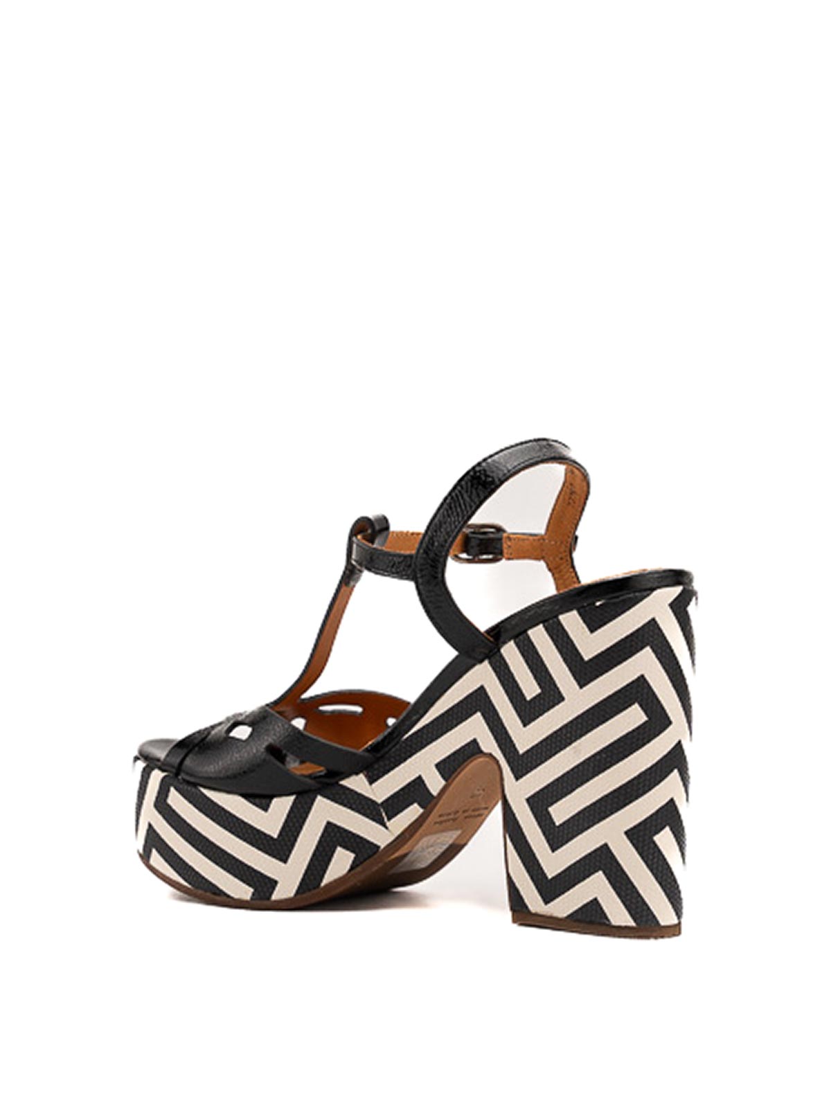 Shop Chie Mihara Jinga Leather Sandals In Black
