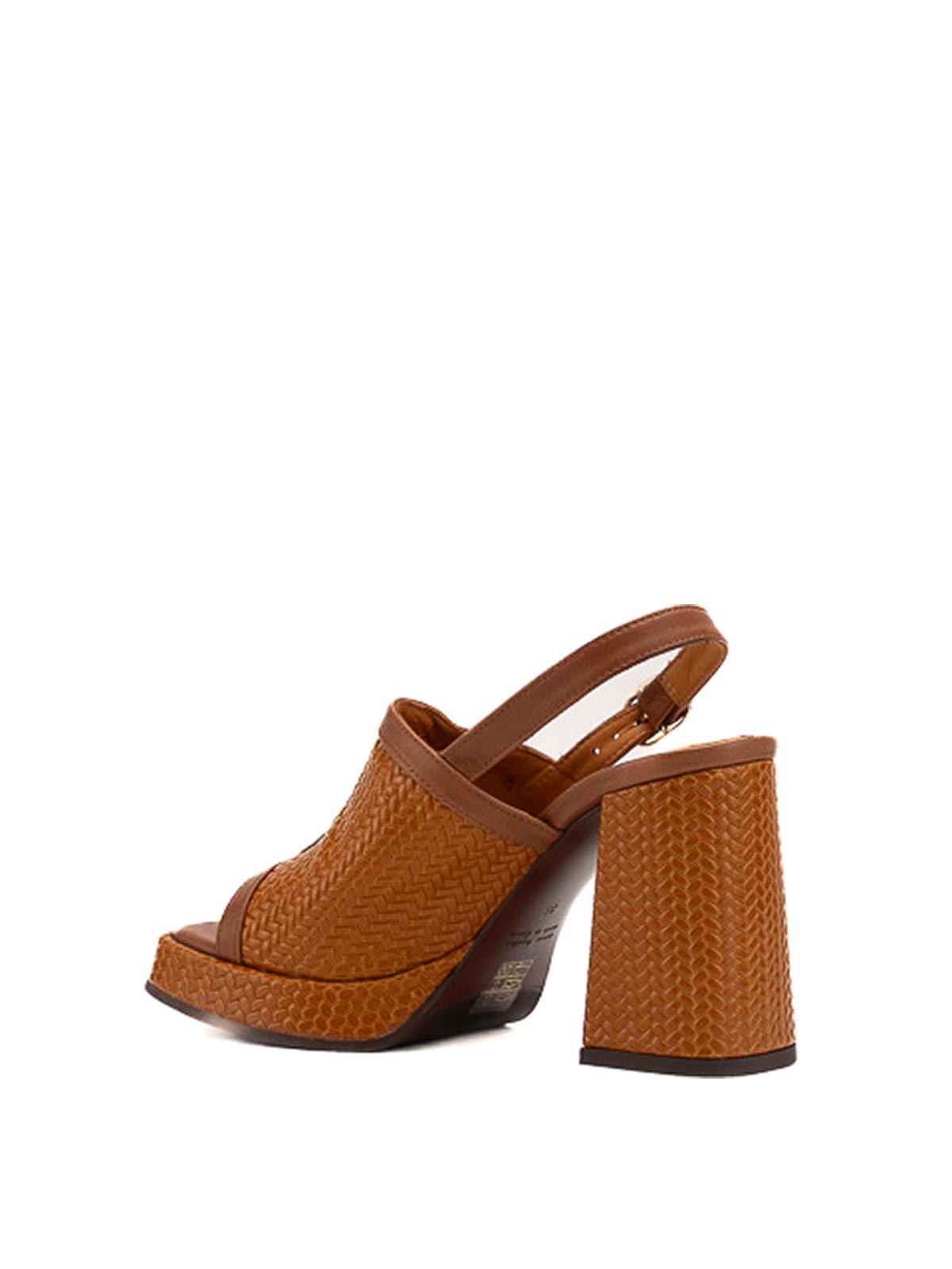 Shop Chie Mihara Zimi Sandals In Woven Effect Leather In Beige
