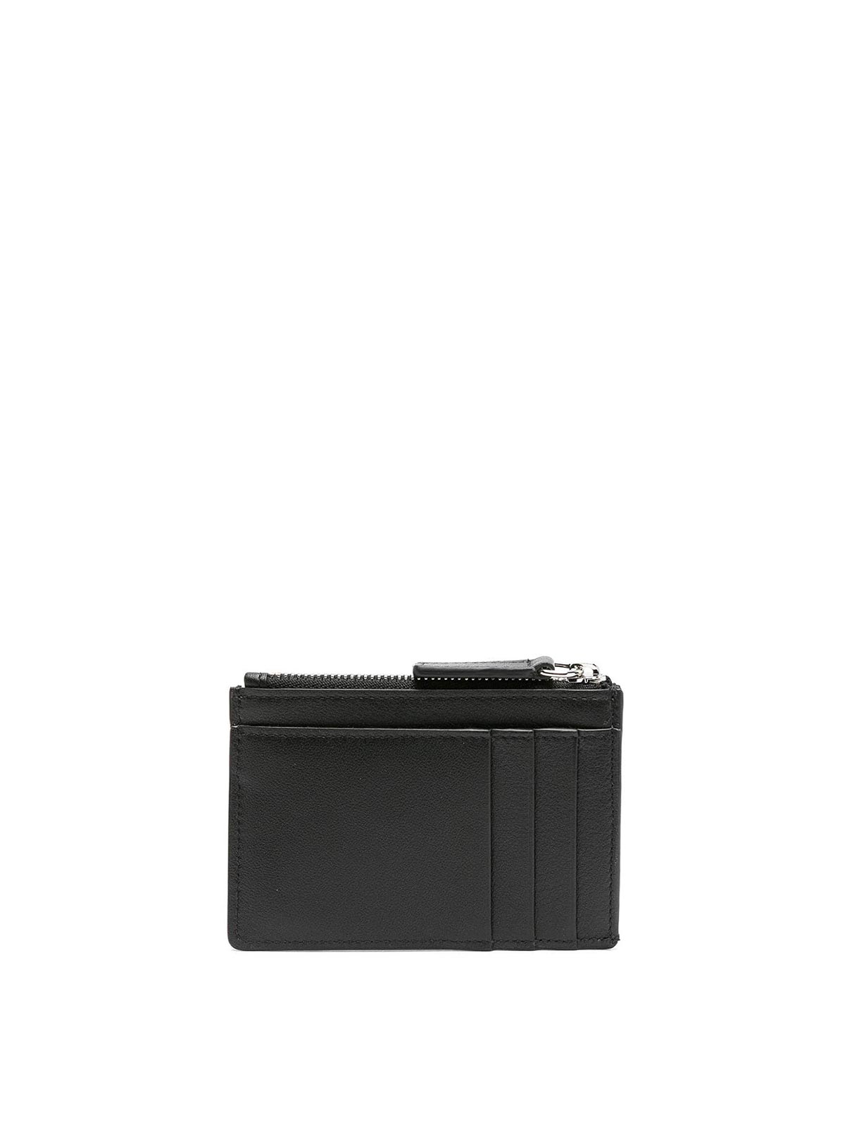Shop Versace Leather Card Case In Black