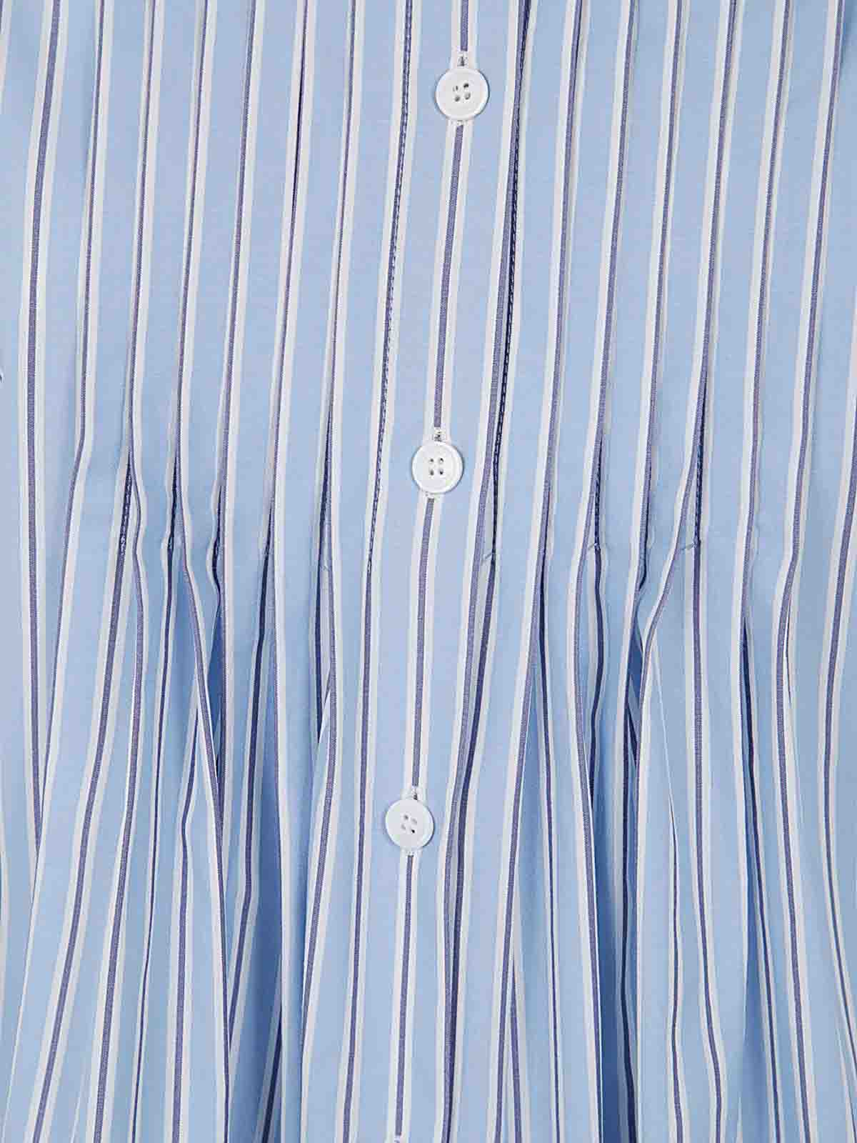 Shop Alberta Ferretti Oversized Striped Shirt In Blue