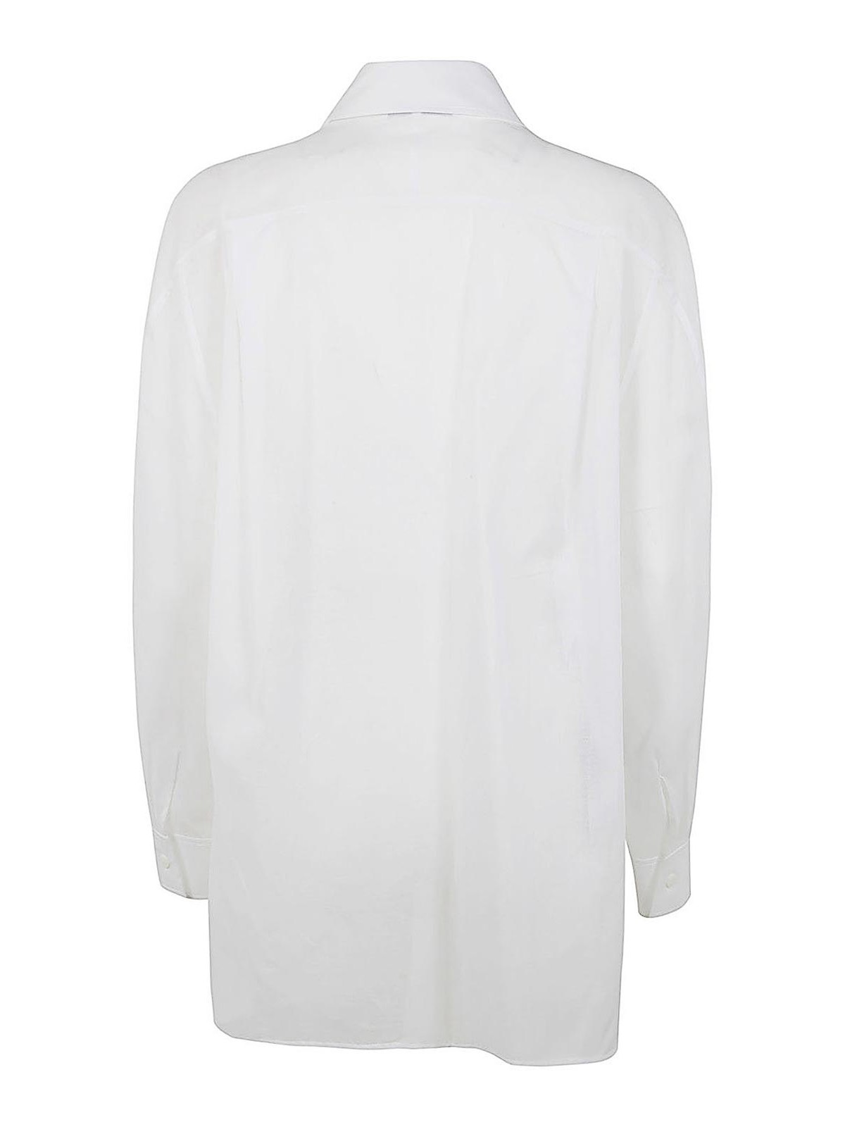 Shop Alberta Ferretti Classic Organdy Shirt In White
