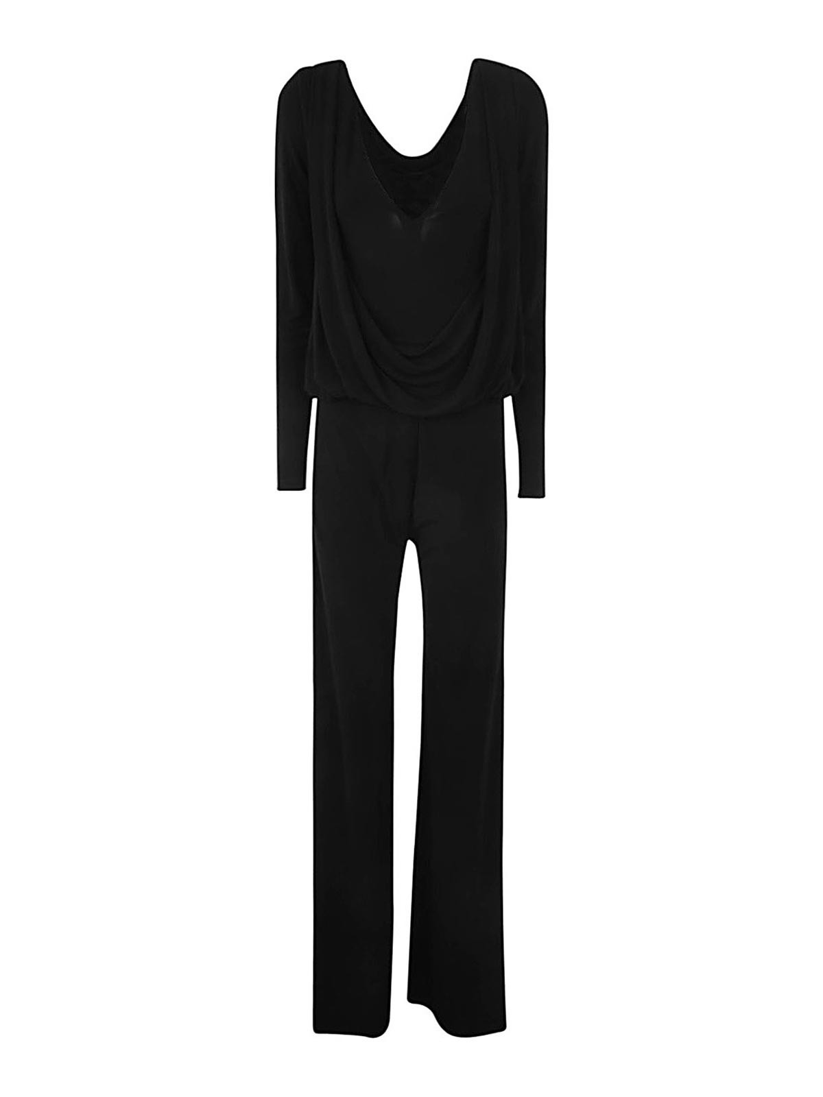 Shop Alberta Ferretti Organdy Jumpsuit In Black