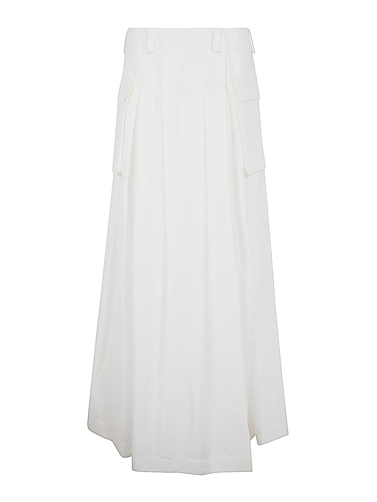 Shop Alberta Ferretti Maxi Skirt In White