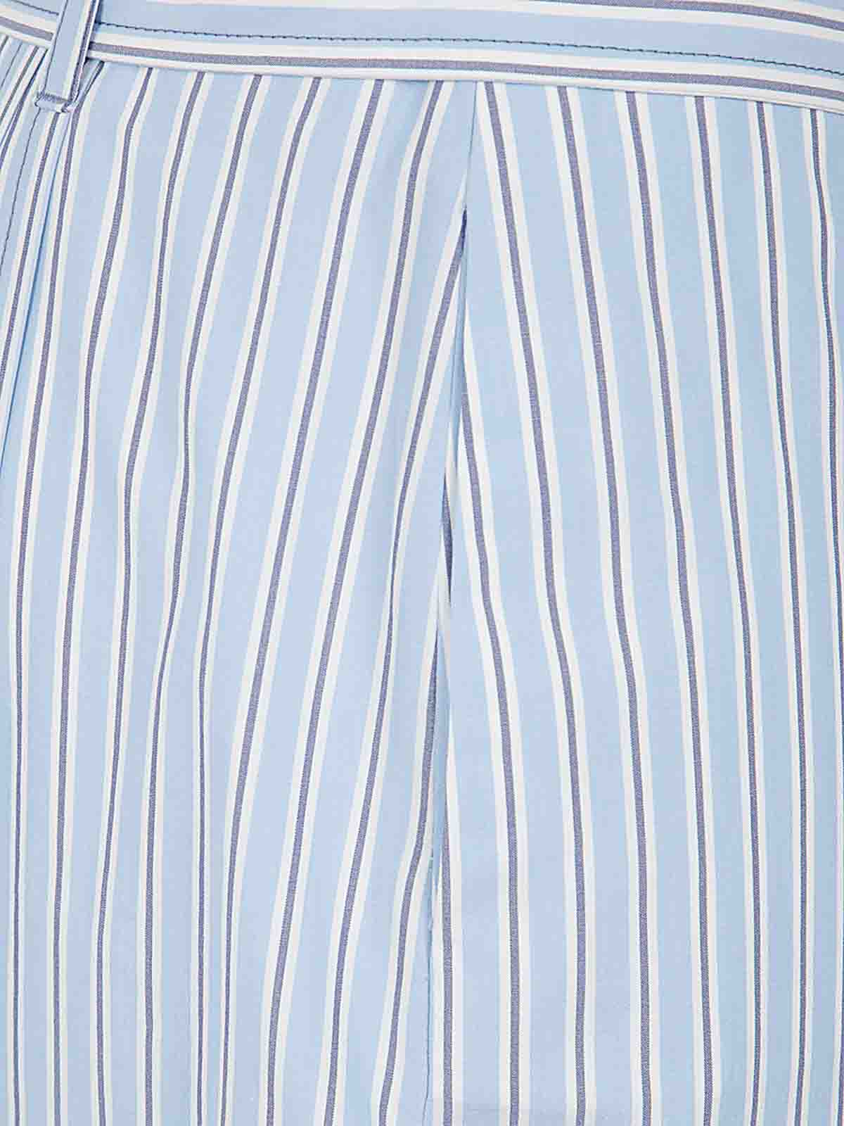 Shop Alberta Ferretti Striped Maxi Trouser In Blue