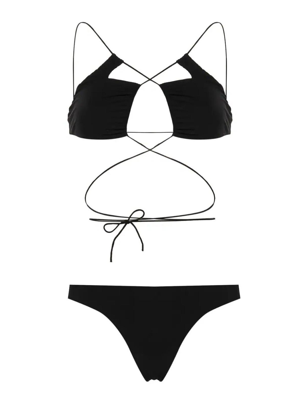 Shop Amazuìn Jadia Thong Swimsuit In Black