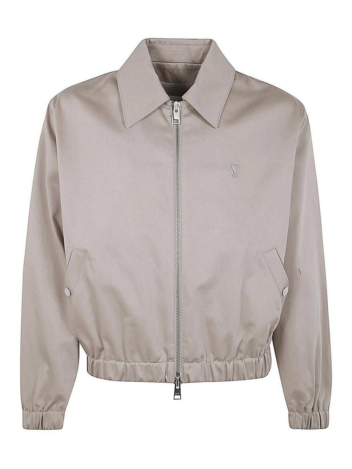 Shop Ami Alexandre Mattiussi Adc Zipped Jacket In Brown