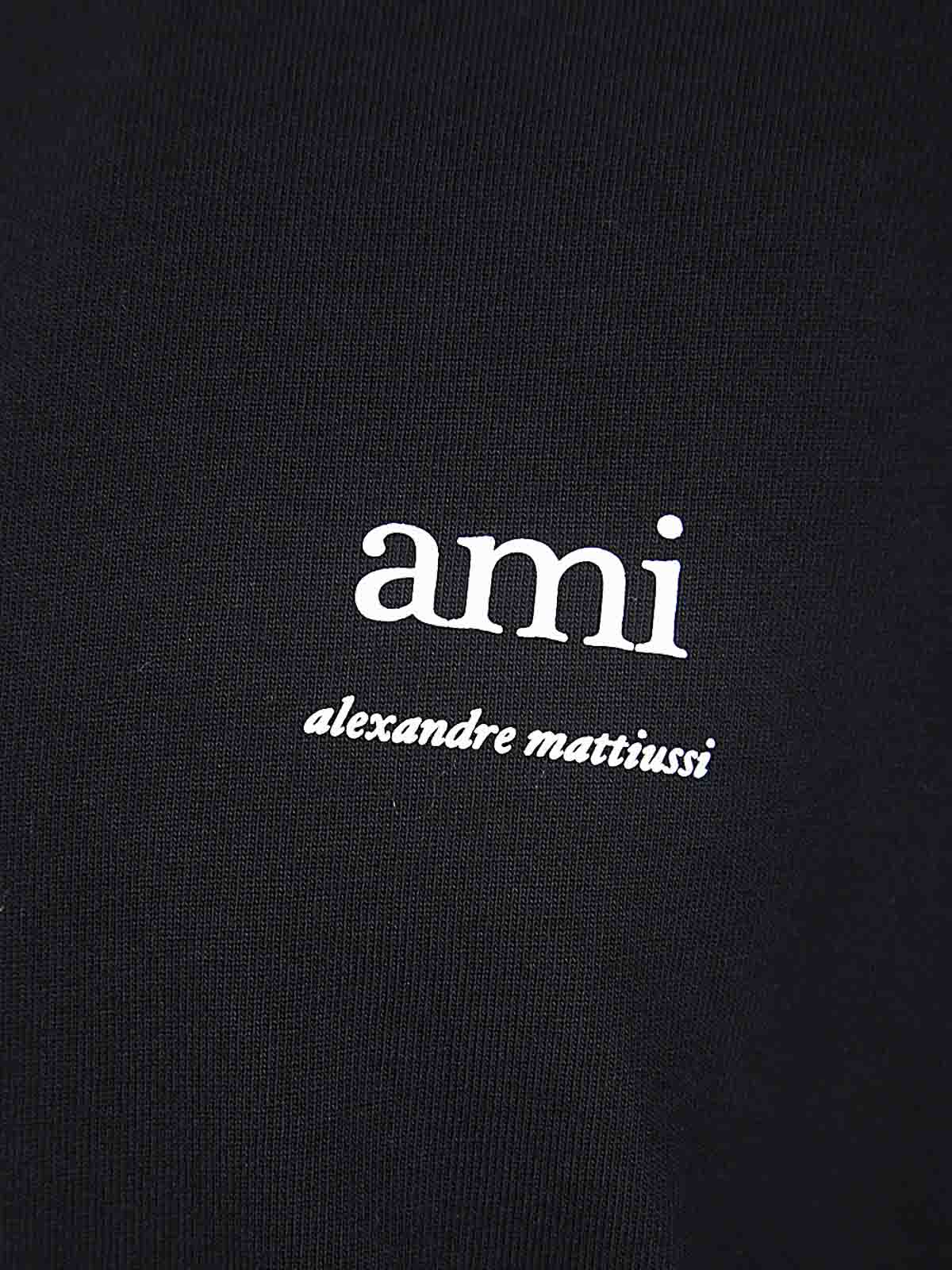 Shop Ami Alexandre Mattiussi Logo T-shirt In Black