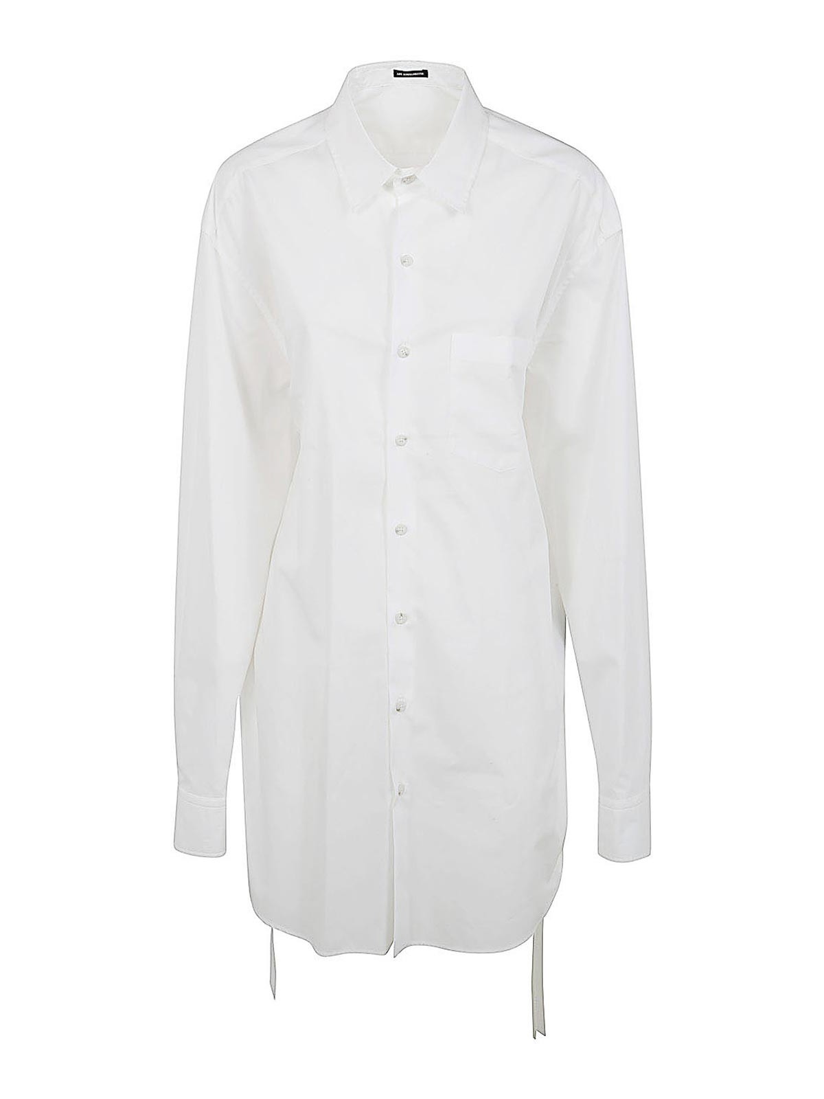 Shop Ann Demeulemeester Dete Fluid Belting Long Shirt In White