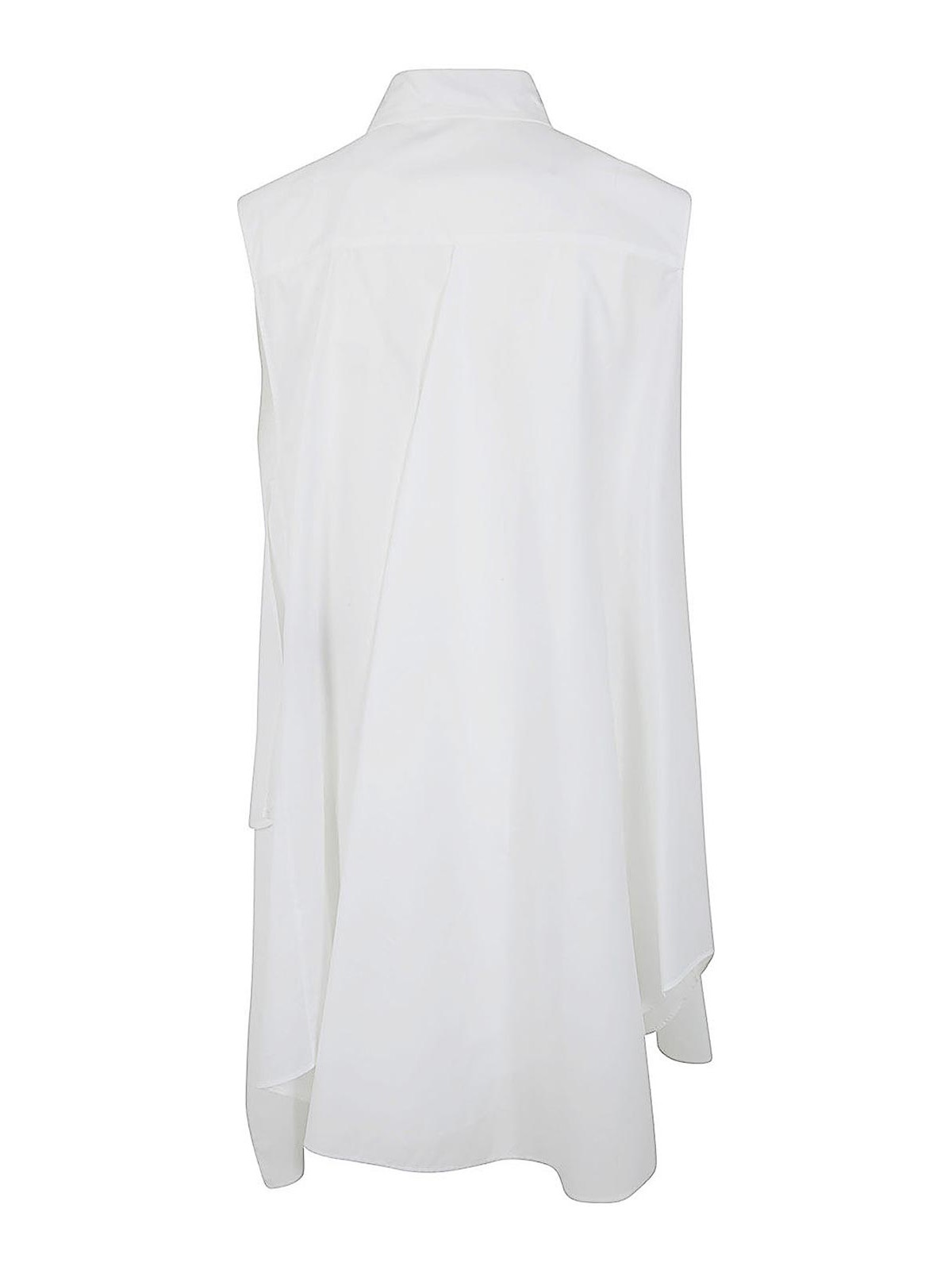 Shop Ann Demeulemeester Iona Asymmetrical Oversized Shirt In White