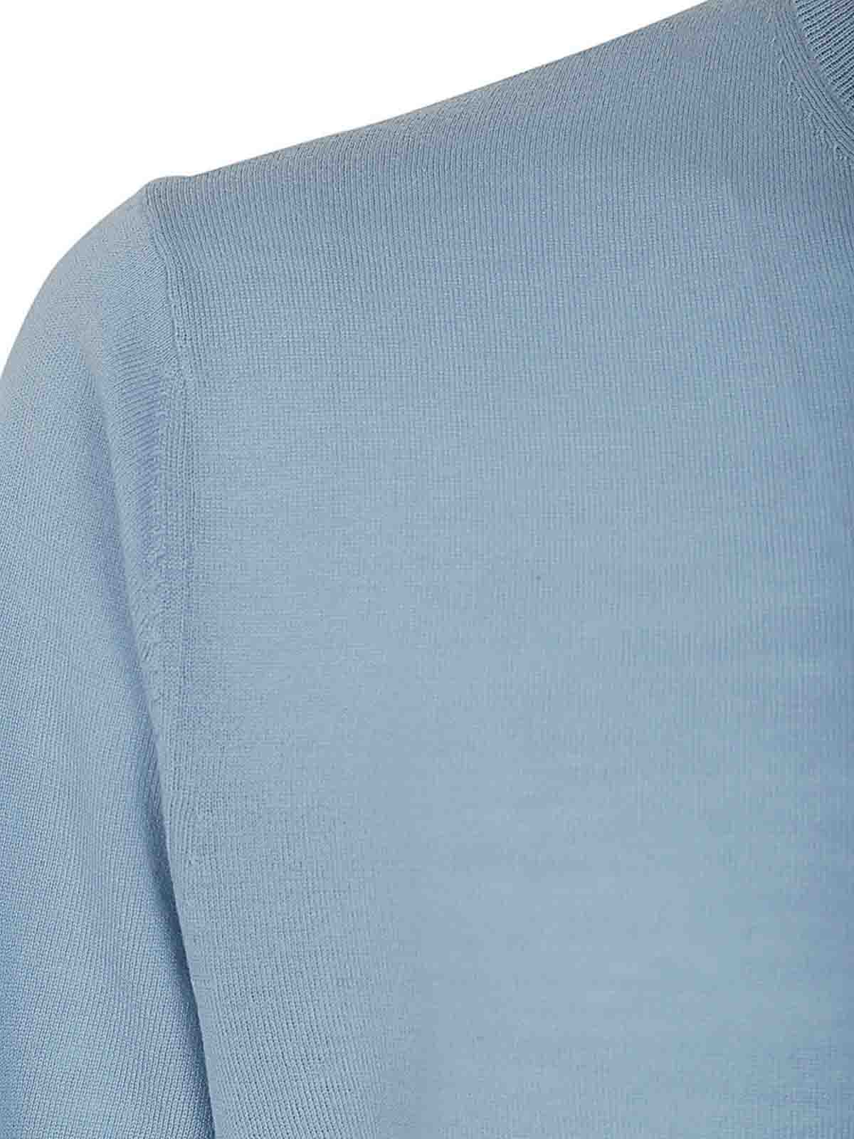 Shop Ballantyne Round Neck Pullover In Blue