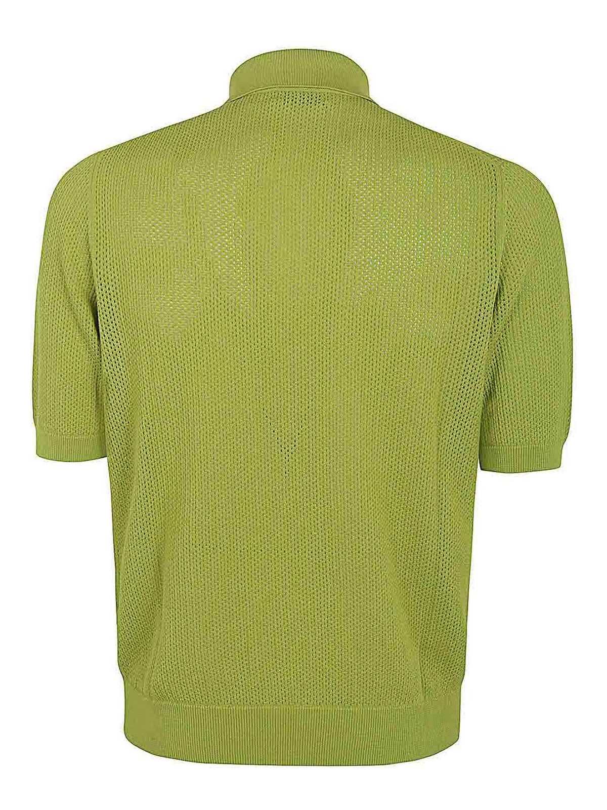 Shop Ballantyne Polo Neck Pullover In Green