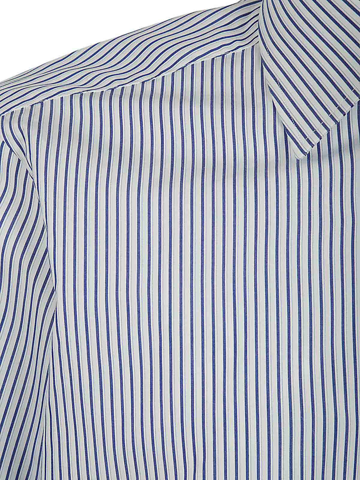 Shop Barba Cotton Shirt In Blue
