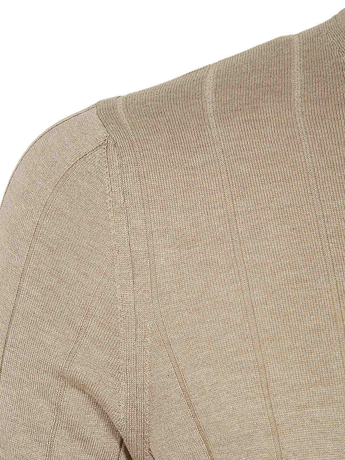 Shop Barba Crew Neck Pullover In Brown