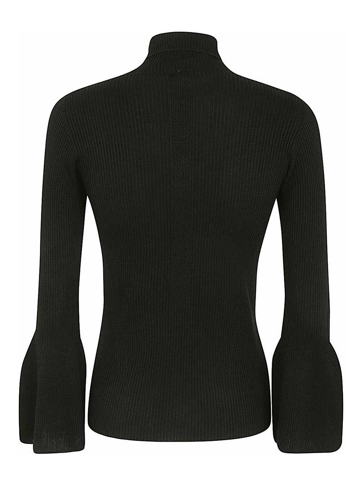 Shop Cfcl Rib Bell Sleeve Top In Black