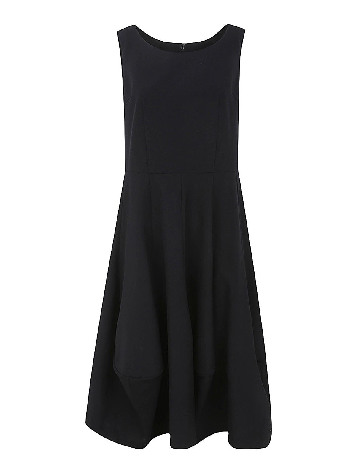 Shop Comme Des Garçons Sleeveless Long Dress In Black