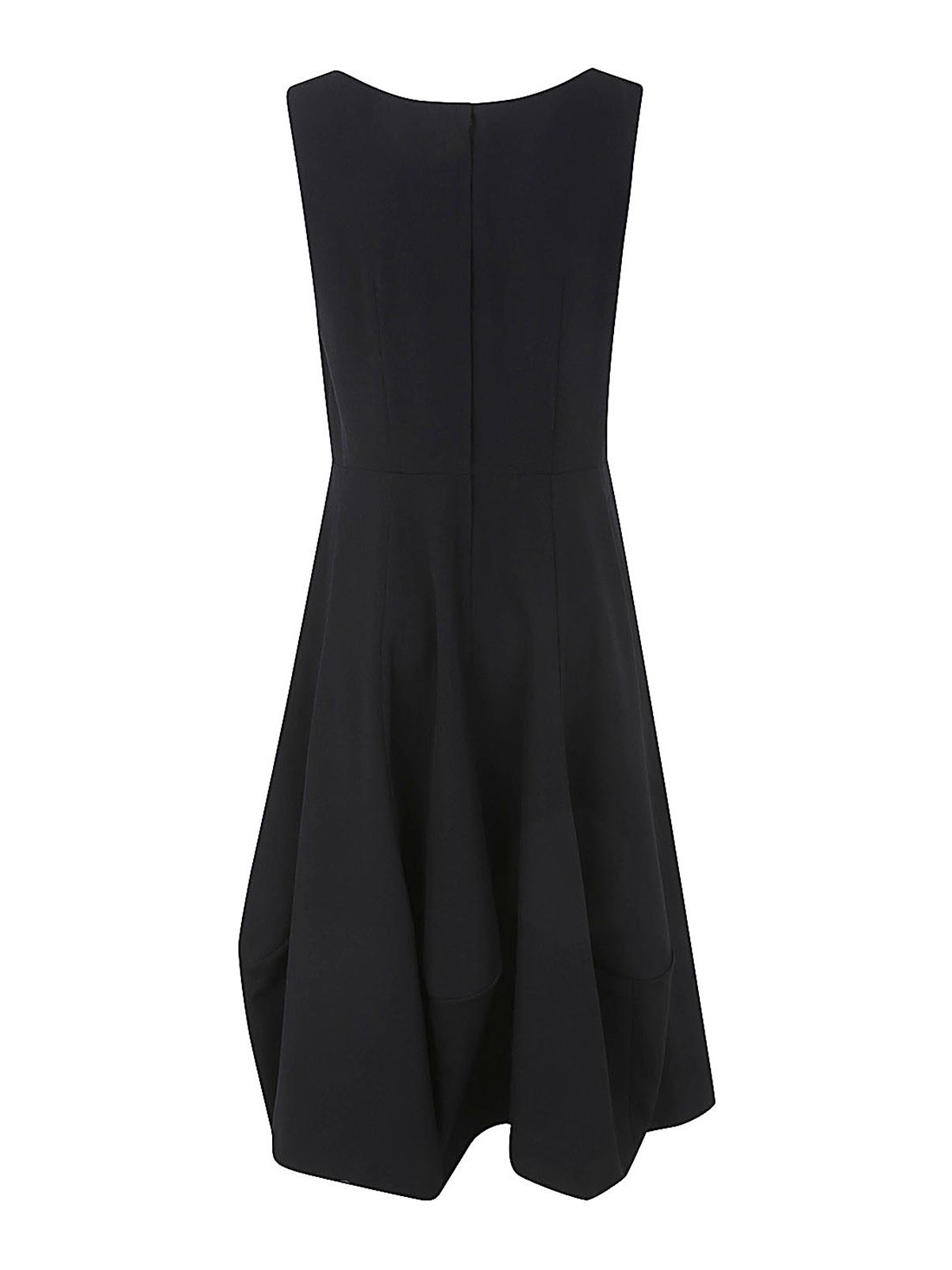 Shop Comme Des Garçons Sleeveless Long Dress In Black
