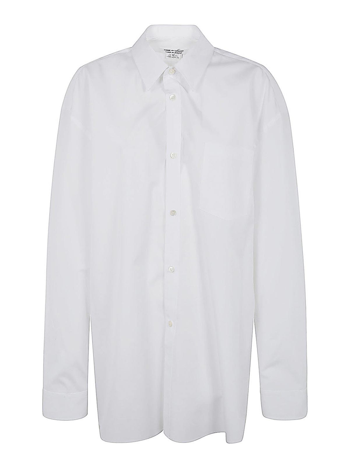 Shop Comme Des Garçons Cotton Shirt In White