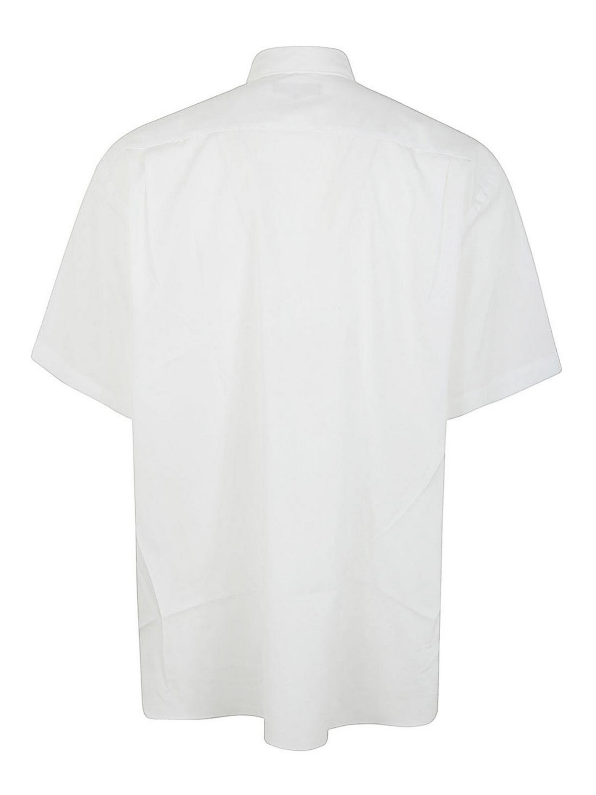 Shop Comme Des Garcons Hommes Plus Iconic Cotton Shirt With Logo In White