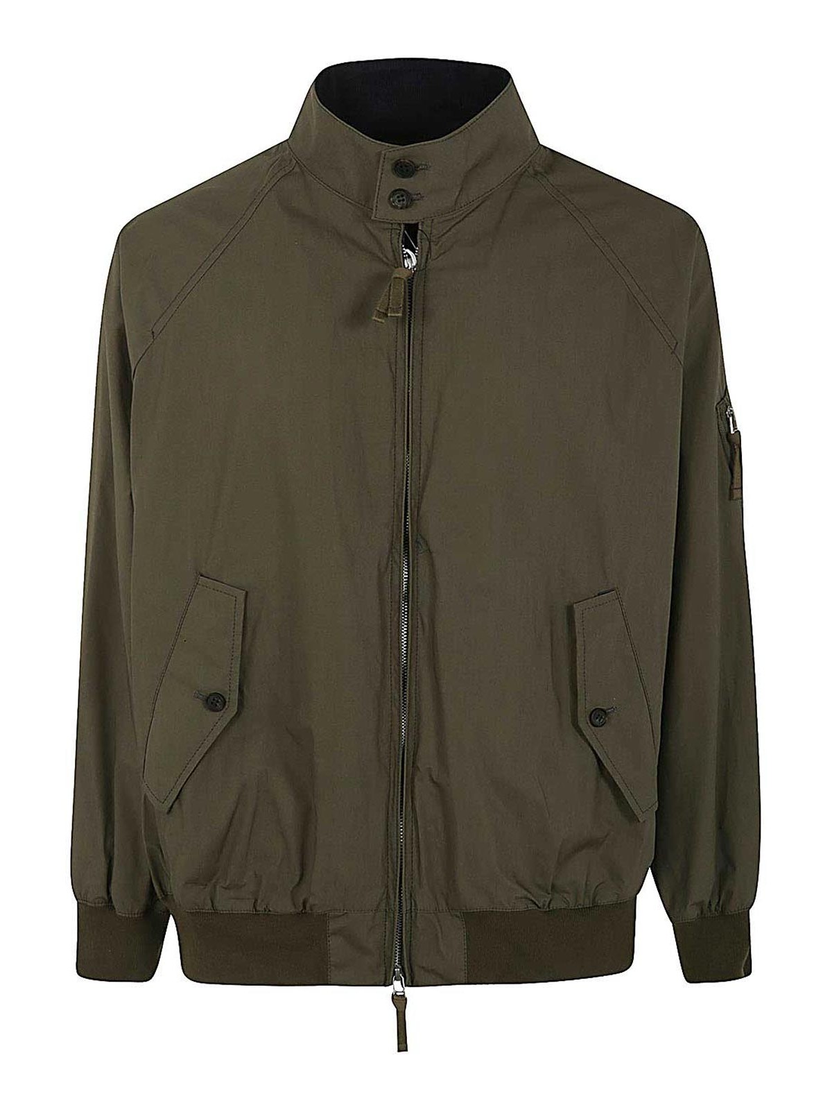 Shop Comme Des Garcons Hommes Plus Washed Cotton Bomber With Side Zip In Green