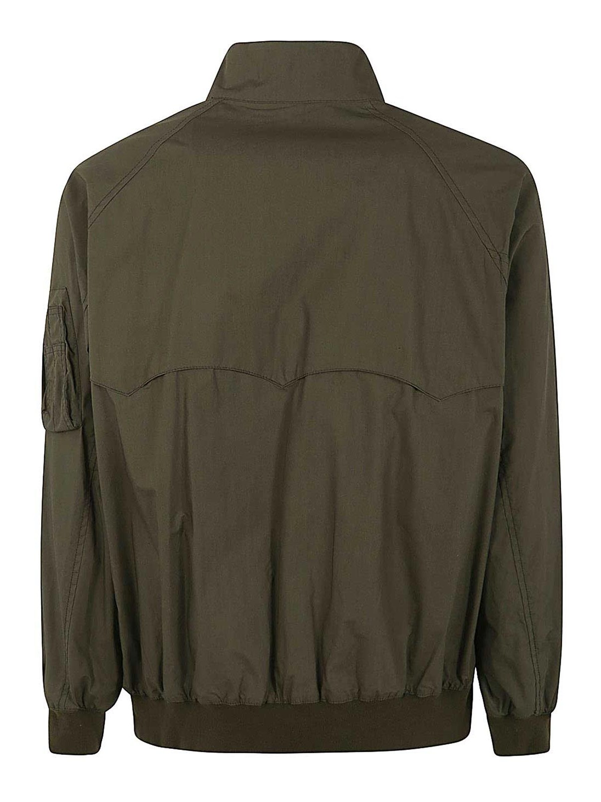Shop Comme Des Garcons Hommes Plus Washed Cotton Bomber With Side Zip In Green
