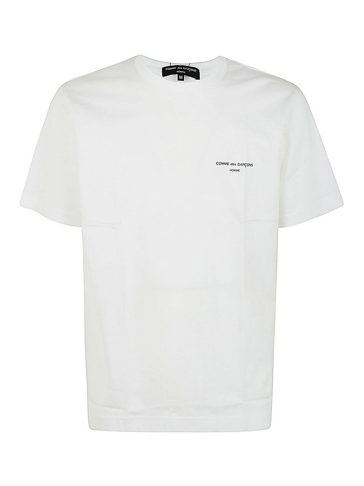 Comme Des Garcons Hommes Plus Iconic T-shirt With Logo In White
