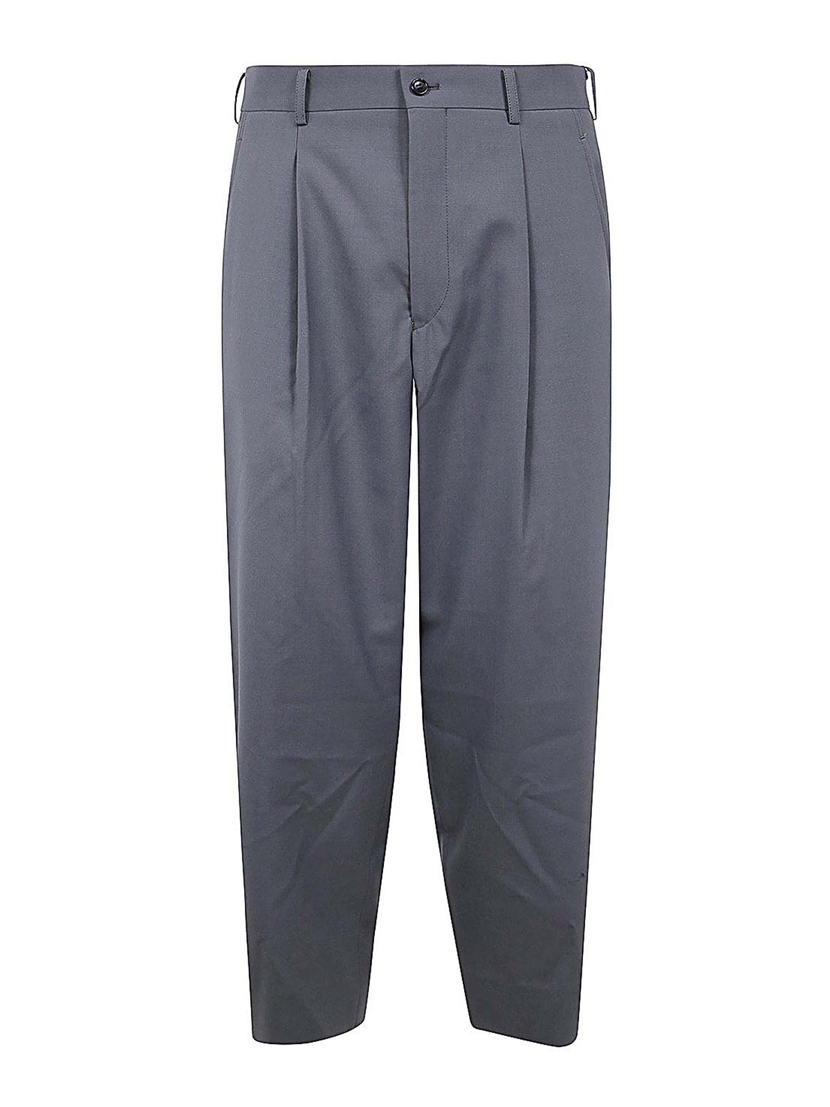 Shop Comme Des Garcons Hommes Plus Wool Pants In Grey
