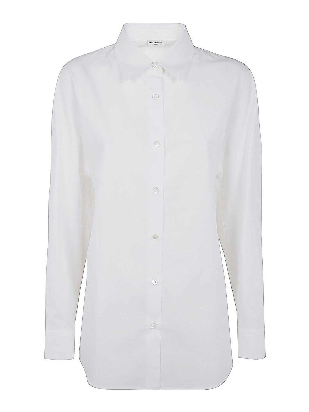 Shop Dries Van Noten Casio Shirts In White