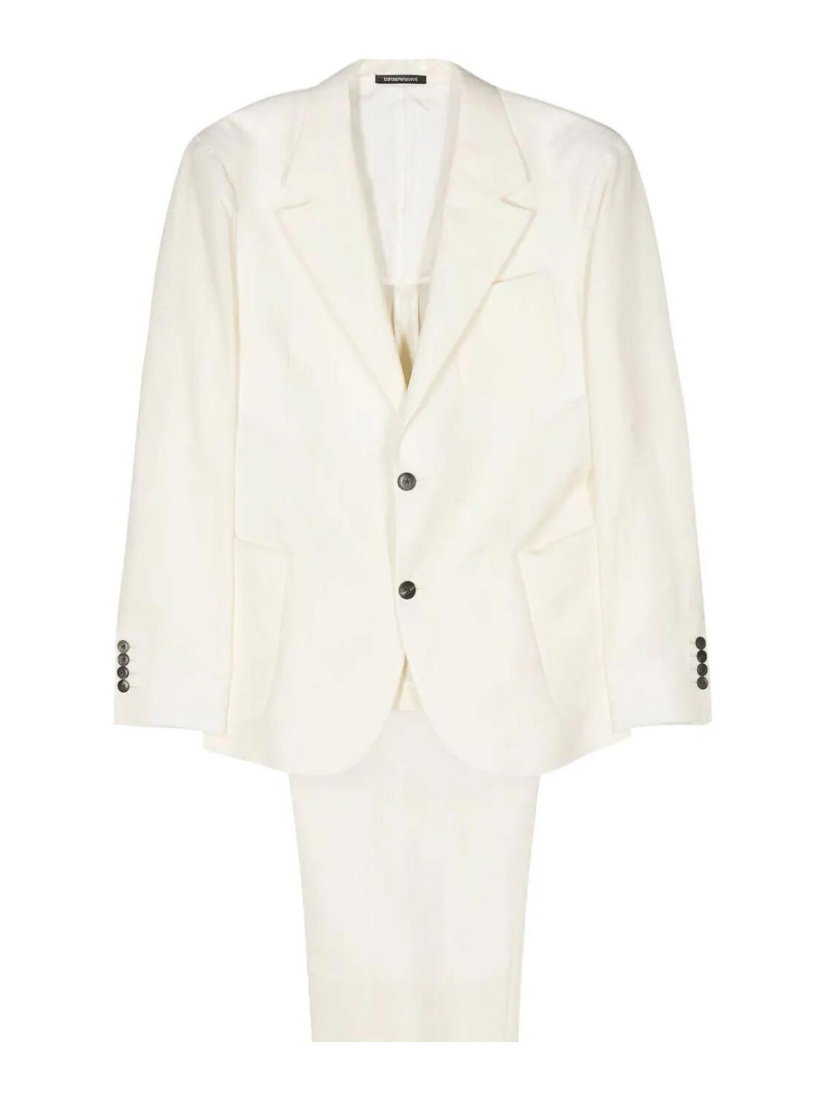Shop Emporio Armani Wool Suit In White