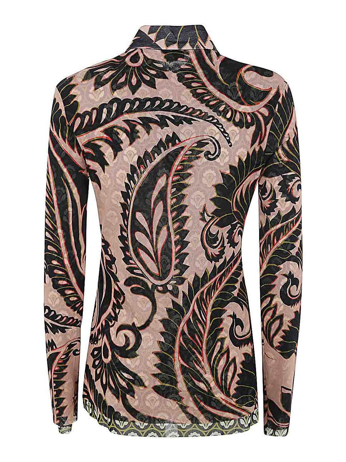 Shop Etro Printed Tulle Shirt In Pink