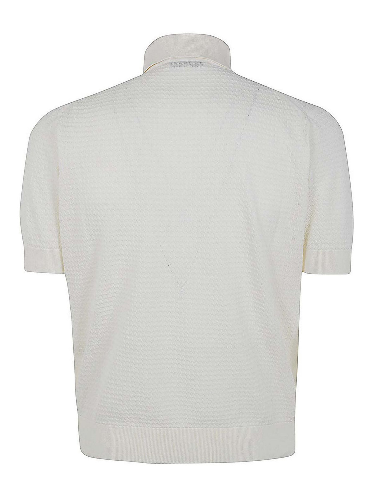 Shop Filippo De Laurentiis Short Sleeves Polo In White